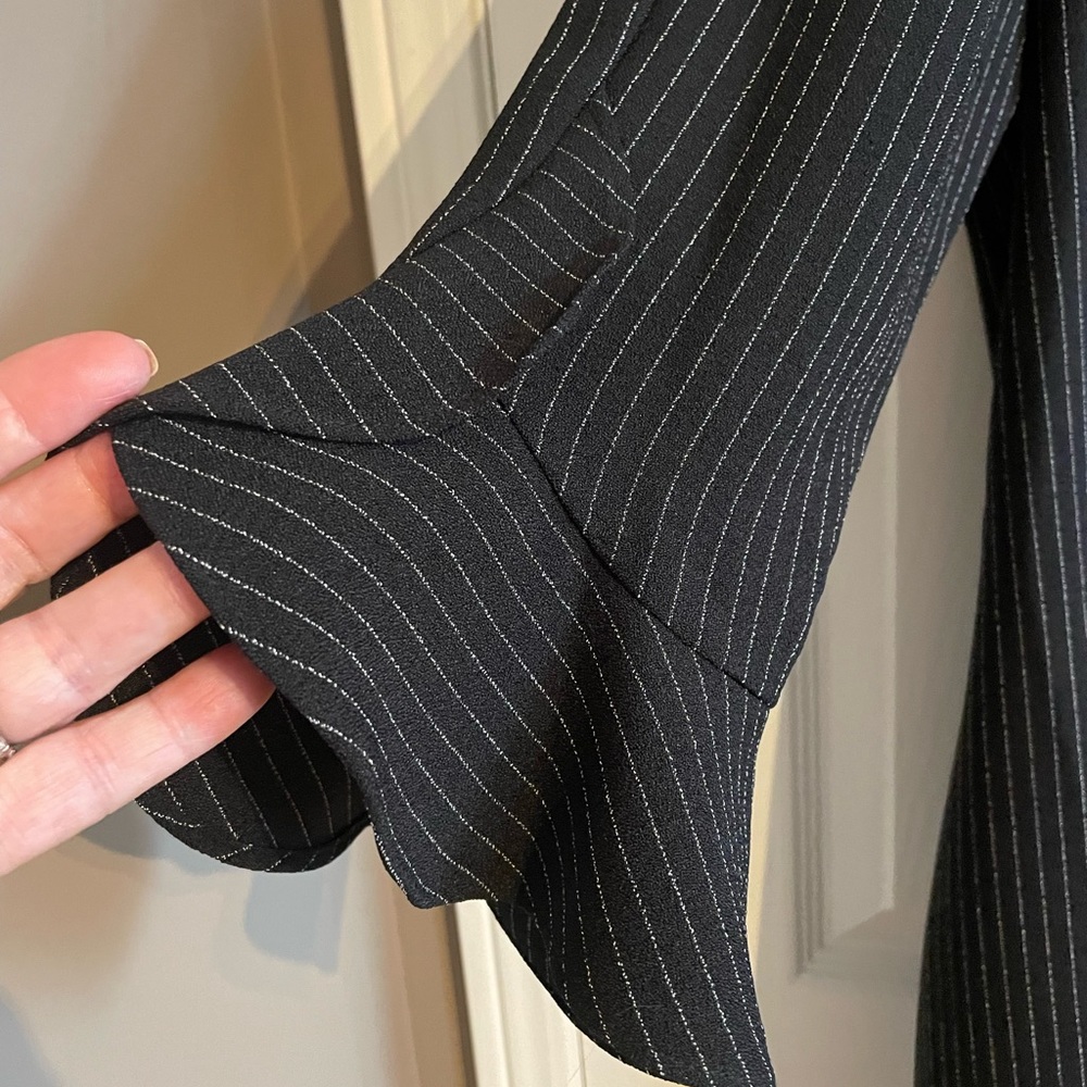 Karl Lagerfeld Navy and White Pinstripe Dress - Picture 4 of 9